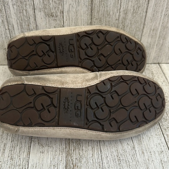 UGG Leather Dakota Moccasins Cream Ivory Slip On Slippers Sheepskin
Size 8 - Picture 3 of 8